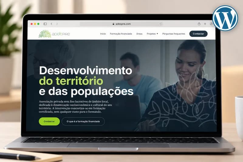 Projeto ADESPRE — Website, feito pela 3HASH