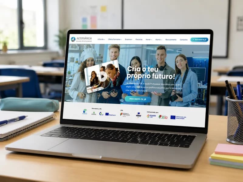 Projeto Alternância — Escola Profissional, feito pela 3HASH