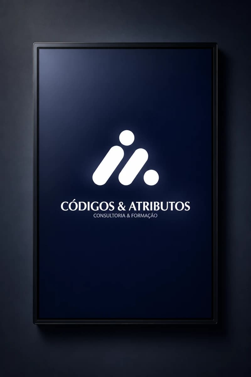 Projeto Códigos & Atributos — Branding, feito pela 3HASH
