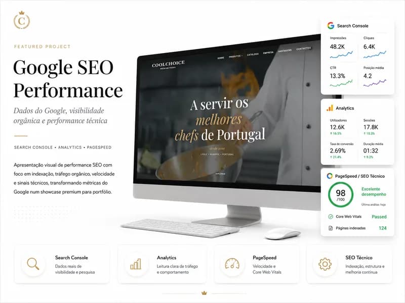 Projeto CoolChoice — SEO & GEO, feito pela 3HASH