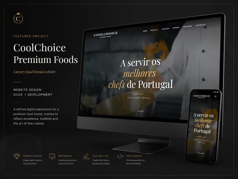 Projeto CoolChoice — Website, feito pela 3HASH