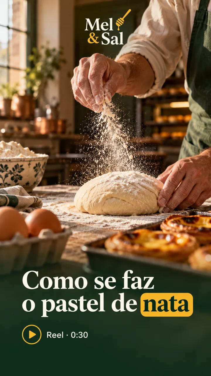 Capa de Reel: como se faz o pastel de nata